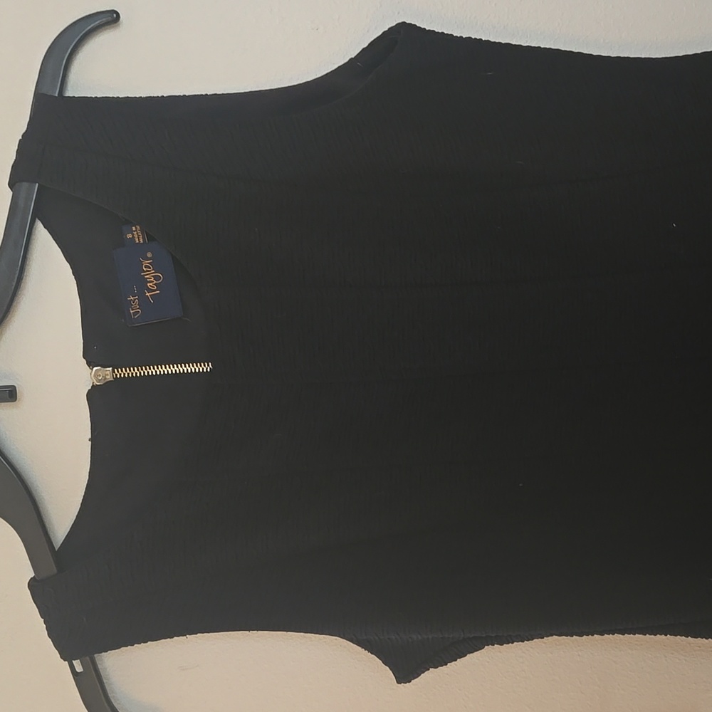 Womens Just Taylor Dress Fit And Flare Black Sleeveless Sz 8 - Picture 2 of 6